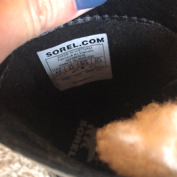 Sorel Lennox Lace Cozy Waterproof Black Boot 6.5 - Picture 9 of 10